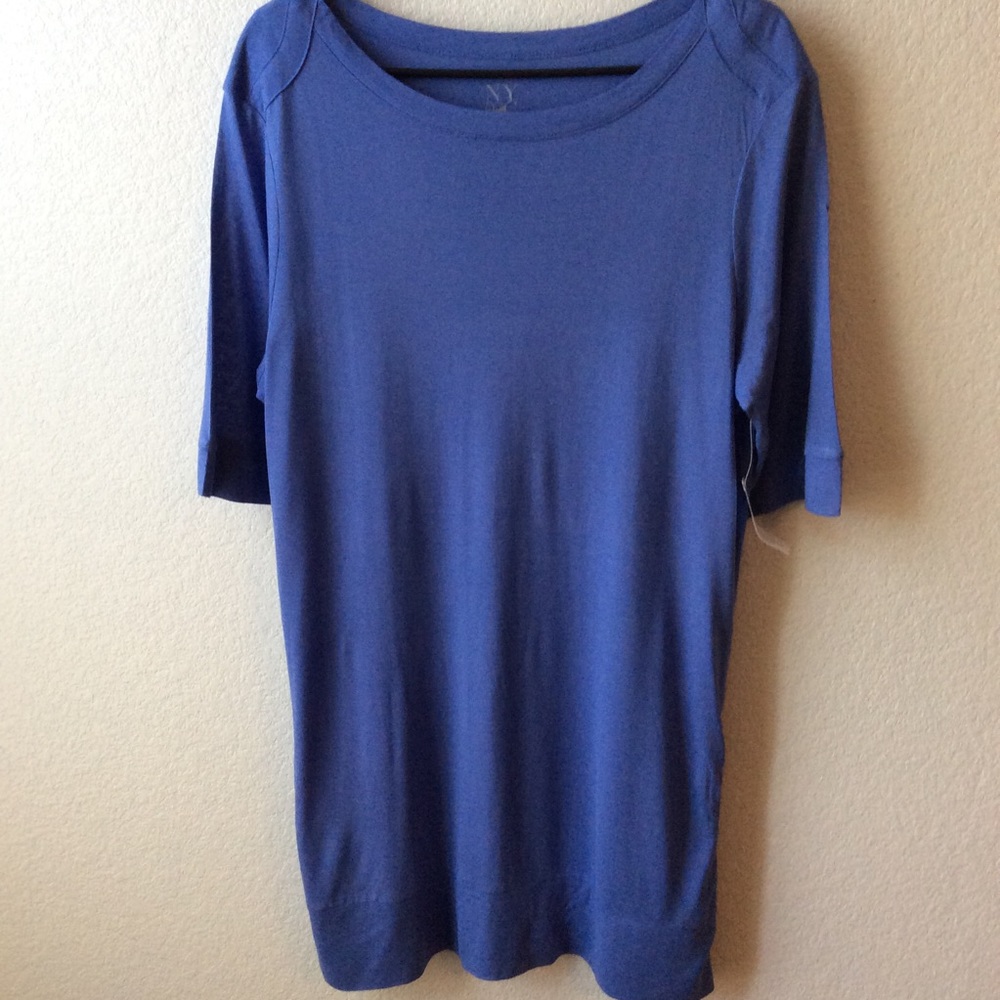 New York & Co  Blouse w/ zipper Sz XL